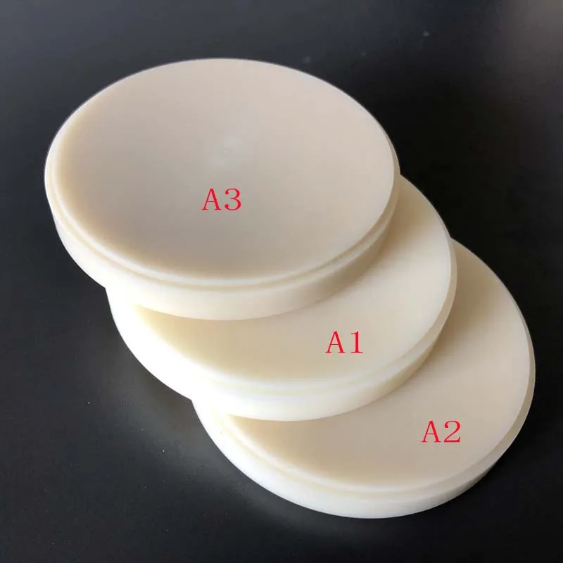 3Pcs D98*18mm A1 A2 A3 Colorful PMMA Acrylic Discs PMMA CAD CAM Blocks/ Denture Prosthetics Temporary Bridge Dental Restorations