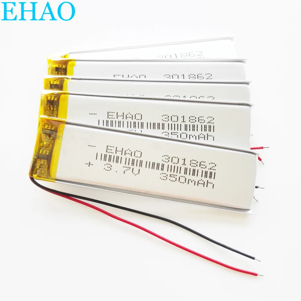 5 PCS 301862 3.7V 500mAh Lithium Polymer LiPo Rechargeable Battery For Mp3 Bluetooth HeadphoGPS Speaker Recorder Camera Mid