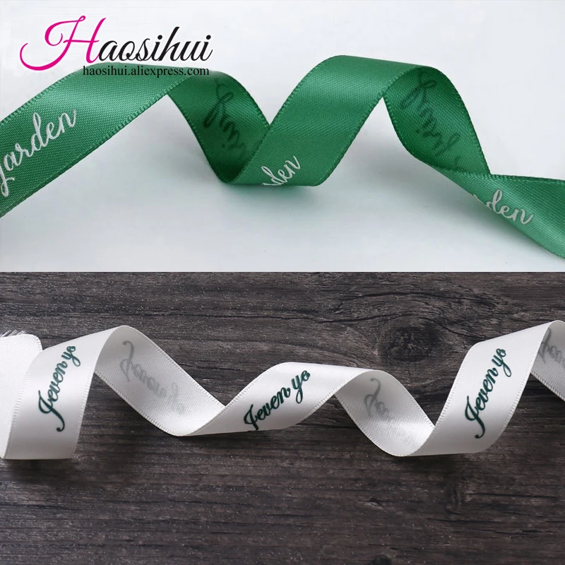 

3/8''(10mm) Personalized Ribbon Polyester Three-Dimensional Logo Printed Gift Package Decoration 100 yards/lot