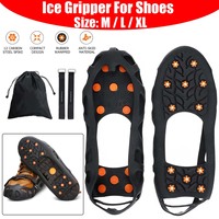 MATCC Crampons Ice Snow Traction Cleats Spike Grips Snow Ice Gripper For Shoes and Boots Microspikes Ice Grips Overshoes