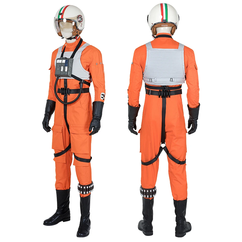 Hot Game WS Squadrons Orange Uniform Rebel Alliance Pilots Cosplay Costume Carnival Halloween Outfit Full Sets With Accessories