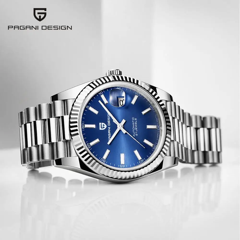 

2023 New PAGANI DESIGN 40MM Men's Mechanical Watches Blue Business Automatic Watch Men 100M Waterproof NH35 Movt Watch For Men