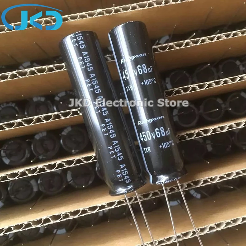 10pcs RUBYCON 68UF 450V 12.5*50mm 68UF450V 450V68UF 12.5x50mm Aluminum Electrolytic Capacitor Original