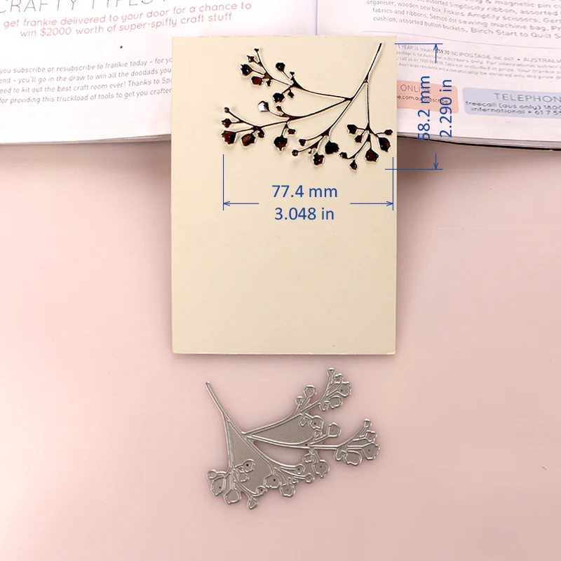 DUOFEN METAL CUTTING DIES gingko  branches tree branches stencil DIY Scrapbook Paper Album 2020 new