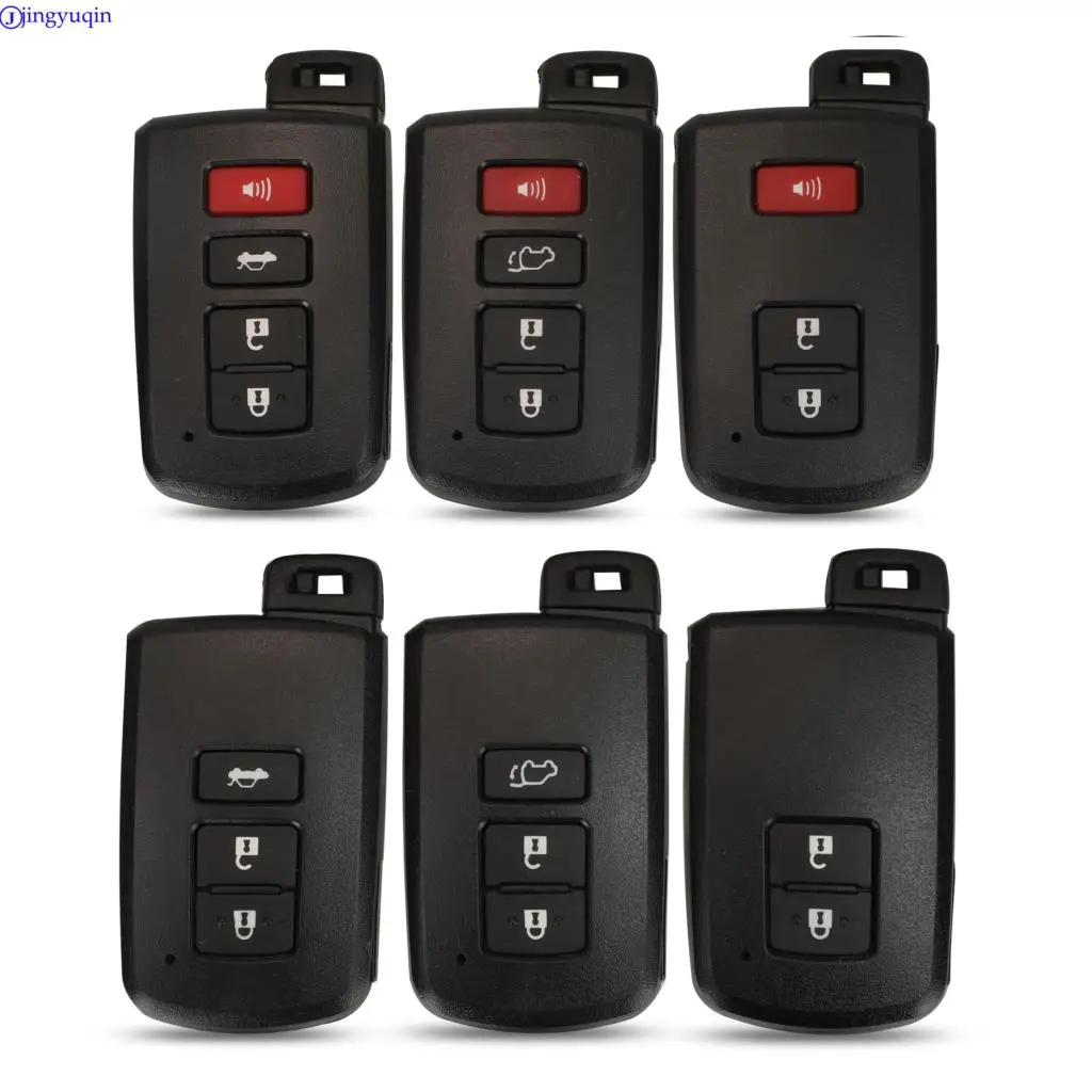 Jingyuqin zdalny 3/4 przycisk etui na kluczyk samochodowy Shell dla Toyota Camry Corolla Avalon Rav4 Land Cruiser inteligentny klucz