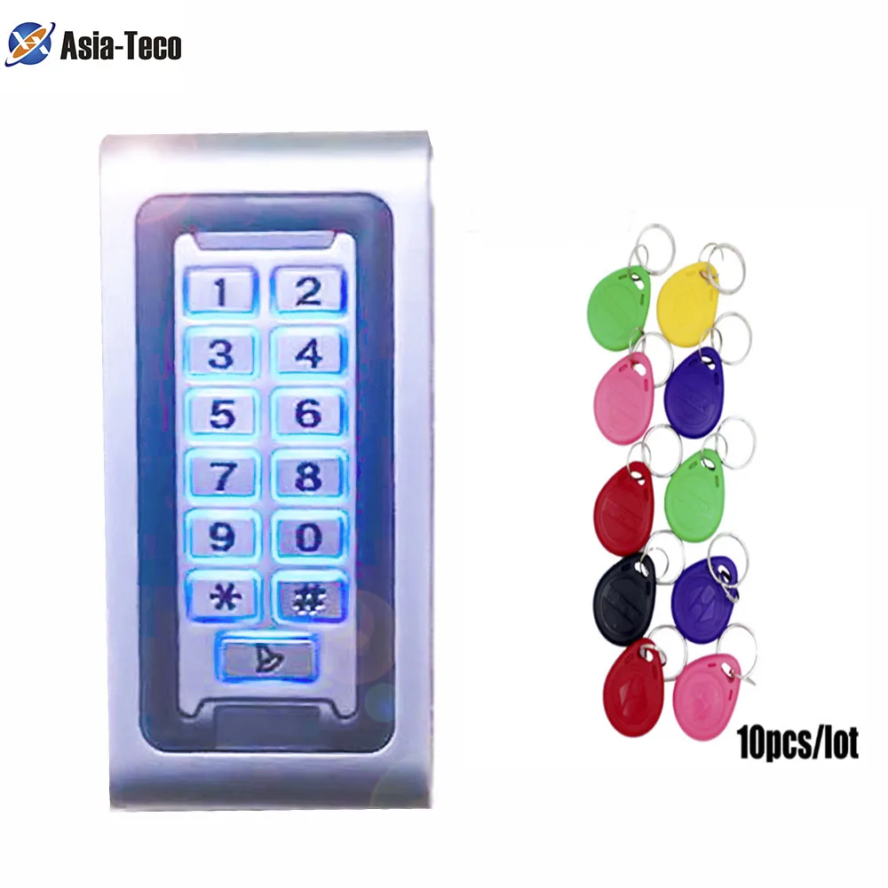 

Access control System Card Reader Door Lock 2000Users WG26 input and output security 125Khz RFID Access Control Cover Keypad