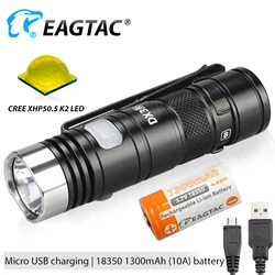 Eagtac dx3b mini pro xhp50.2 led懐中電灯,2480ルーメン,充電式,プログラム可能な出力,edcトーチ,超強力な18350バッテリー