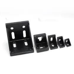 1/5/10pcs 2020 2028 3030 4040 4080 6060 8080 Black thickening Aluminum profile connector CNC Router Aluminum corner bracket