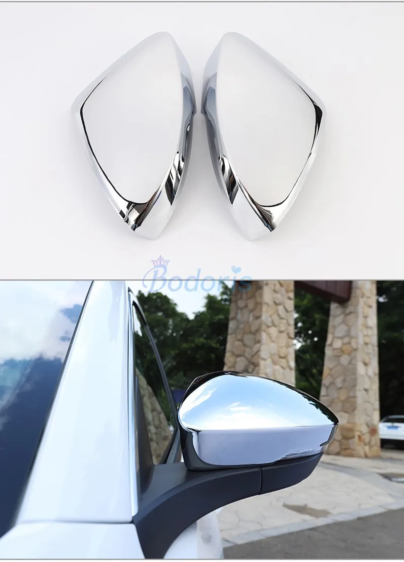 

Rearview Mirror Cover Side Wing Cap Shell Case Trims Panels Chrome For Volkswagen VW T-Roc TROC 2018 2019 2020 Auto Accessories