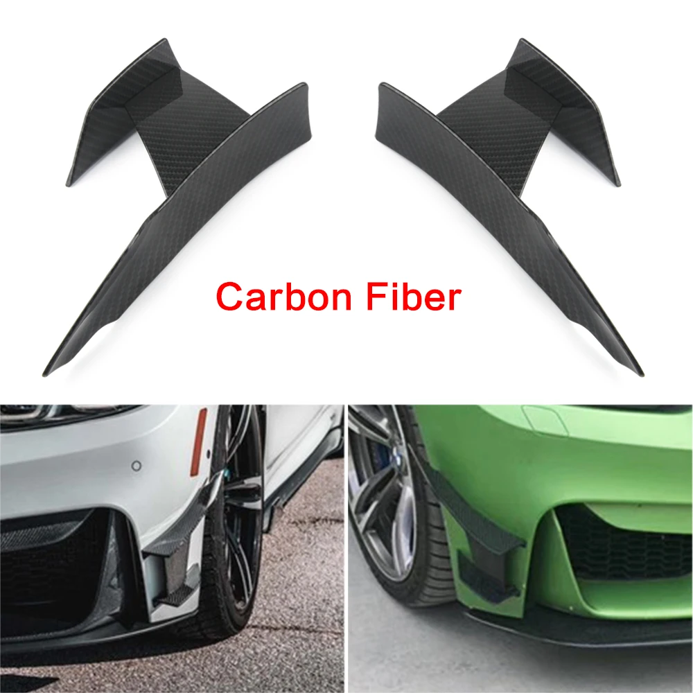 Carbon Fiber Car Styling Accessories Front Bumper Lip Fin Splitter Spoiler Canard Sticker Fit for BMW F80 M3 For BMW F82 M4 6pcs