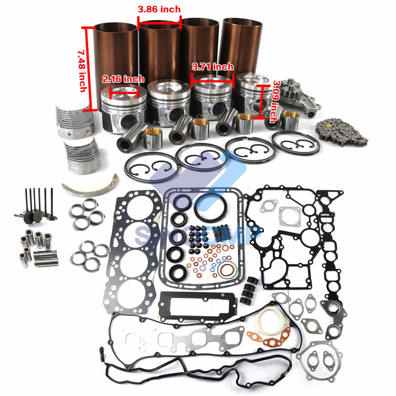 4JJ1 Engine Overhaul Rebuild Kit For NPR NQR NHR Truck TFR Pickup