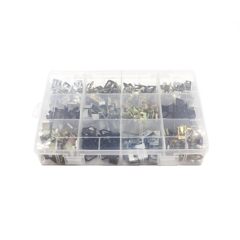Mixd Metal Clips Retainer Instrument panel Auto Fasteners Universal Car Body Radios Dashboard DVD Metal U cord lock Clip