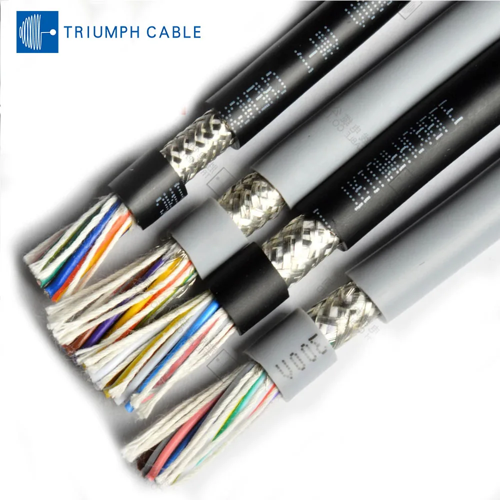 

TRIUMPHCABLE 10 M UL2464 22AWG 11/12/13/15/16/18/20/22/25 core PVC multi-core shielded cable anti-interference control cable