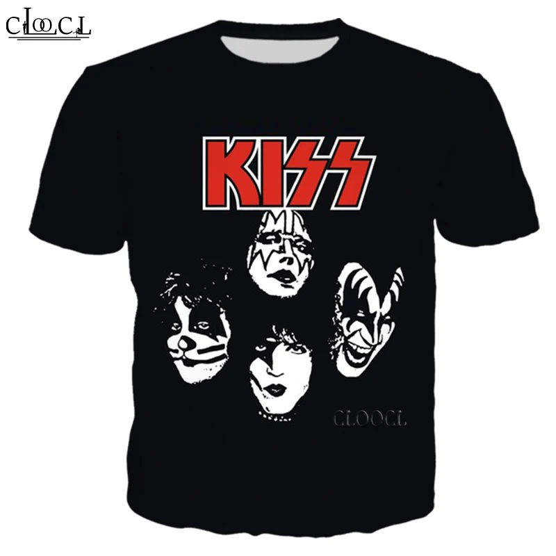 CLOOCL Rock Metal Kiss Band 3D Print Mens Women T Shirt Harajuku Fashion Short Sleeve Summer Hot Selling Unisex All-match Tops