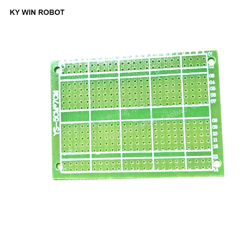 1PCS DIY 5x7 5*7CM Prototype Paper PCB Universal Experiment Matrix Circuit Board Single Row Continuous Hole 50x70mm