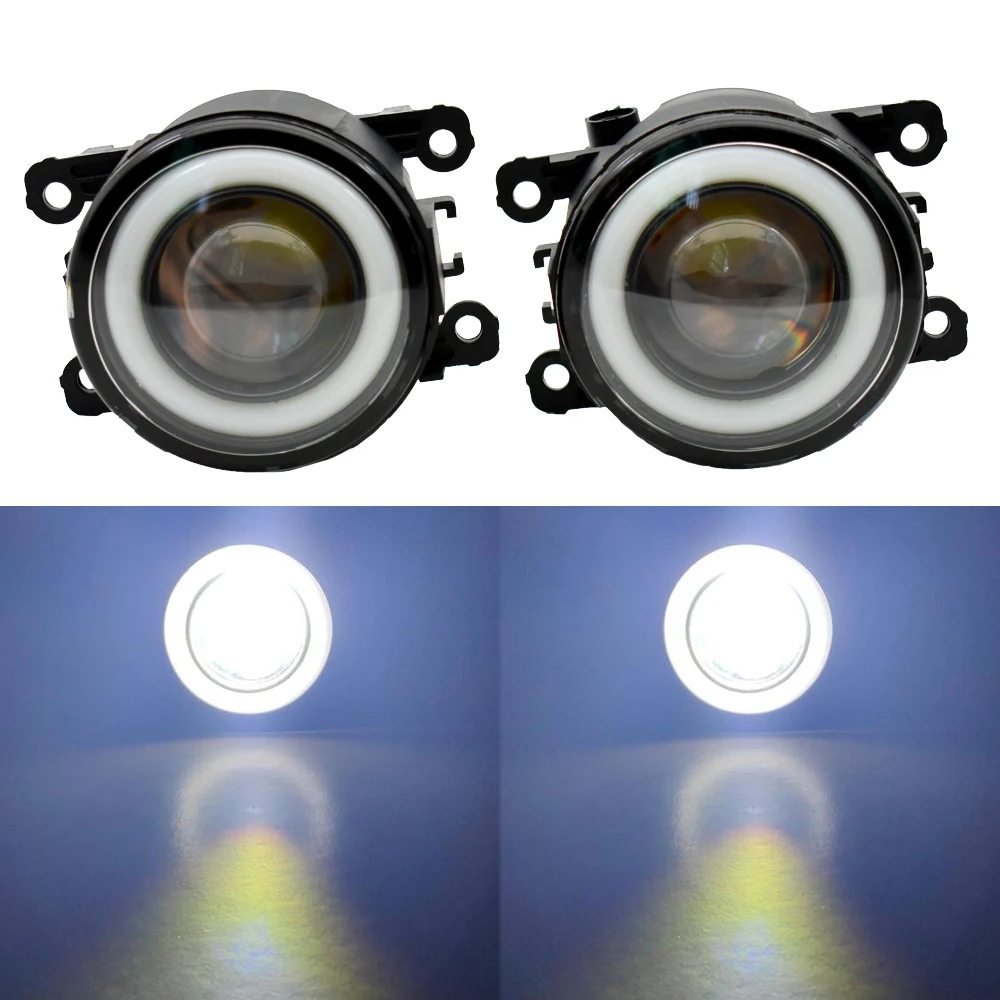 2PCS Accessories LED Bulb Front Fog Light Angel Eye 12V For Pajero 4/IV 2007-2015 For Triton MN/ML L200 2006-2015