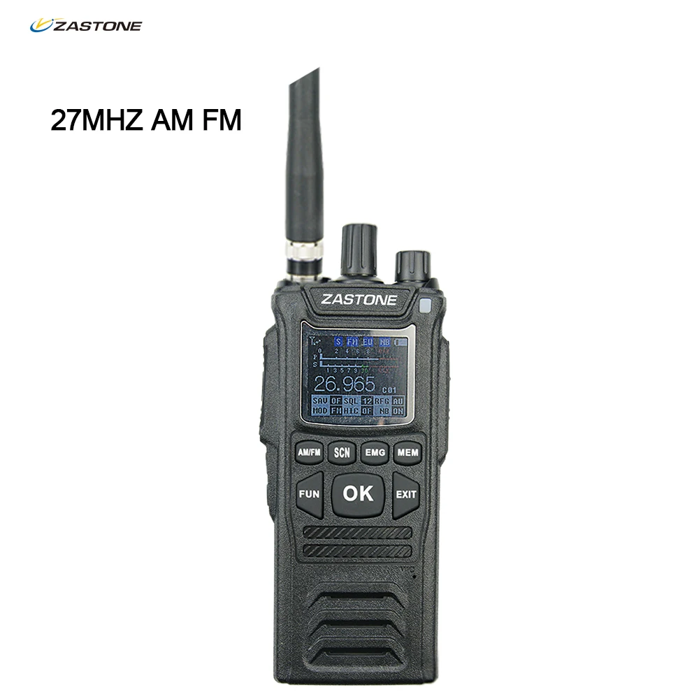 Walkie Talkie Handheld de Zastone, todos os 240 canais dos CB, rádio do presunto, 4W, 12V, 26 a 27MHz, 4000ham, CB-58, CB-58