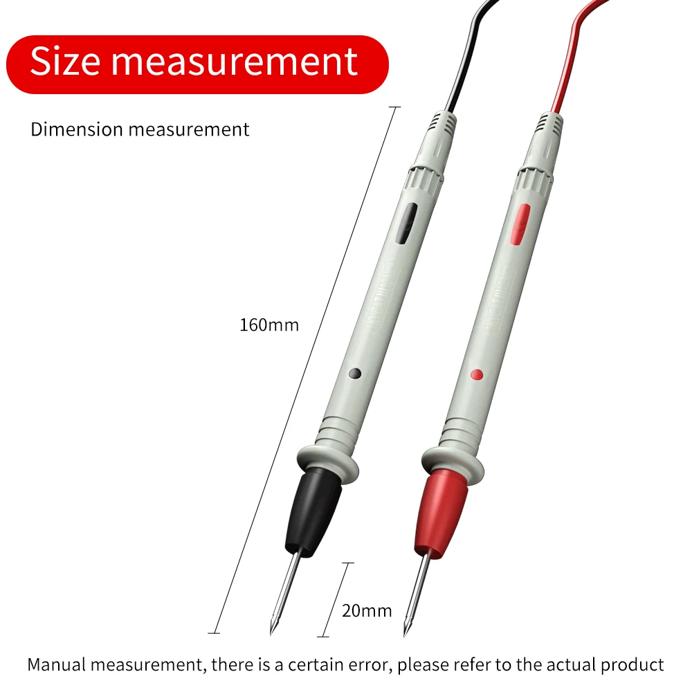 LUXIANZI Multimeter Test Leads Scalable 2.2M Silicone Cable Wire With Crocodile Clips Universal Measuring Meter Probe Pen