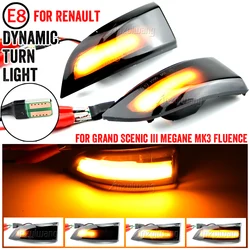 Voor Renault Megane Mk3 Laguna Iii X91 Scenic Fluence Latitude Safrane Led Dynamisch Richtingaanwijzer Spiegel Sequentieel Indicatielampje