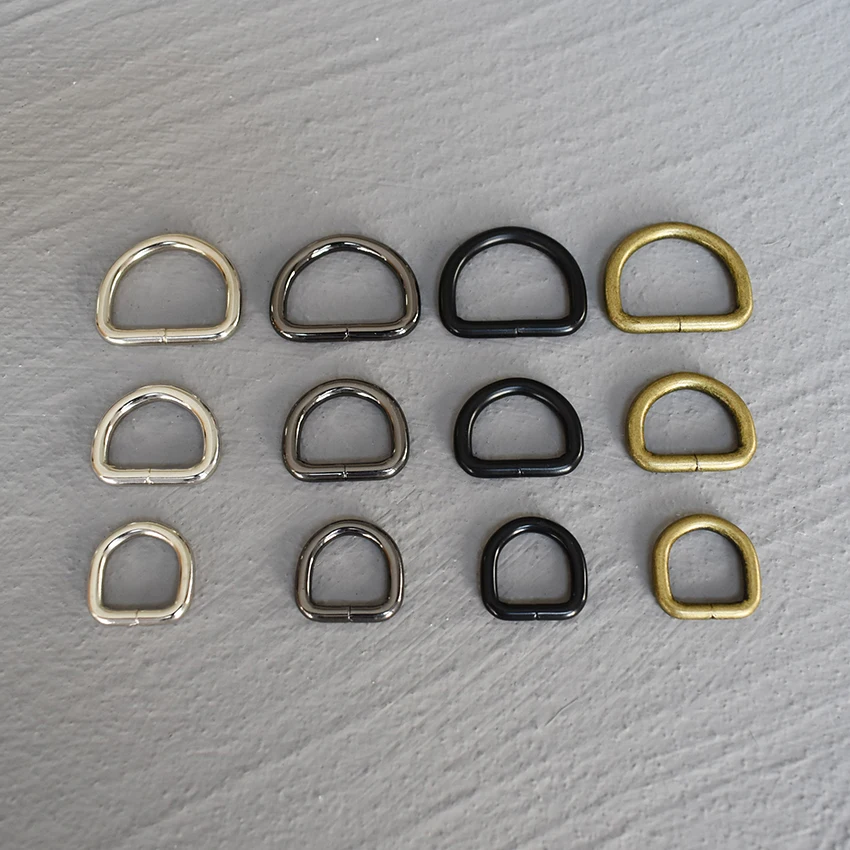 1 Pcs 15mm/20mm/25mm/30mm Metal High Quality Hand Bag Purse Strap Belt Dog Collar Chain Web D Ring Buckle DIY Accessories