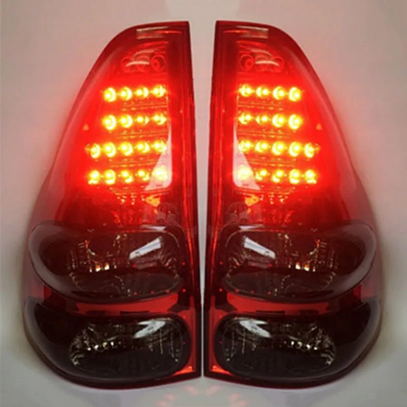 For Toyota Land Cruiser FJ120 LC120 2700 4000 Prado 2003-2009 2PCS Smoked Black LED Tail Lights Taillight assembly