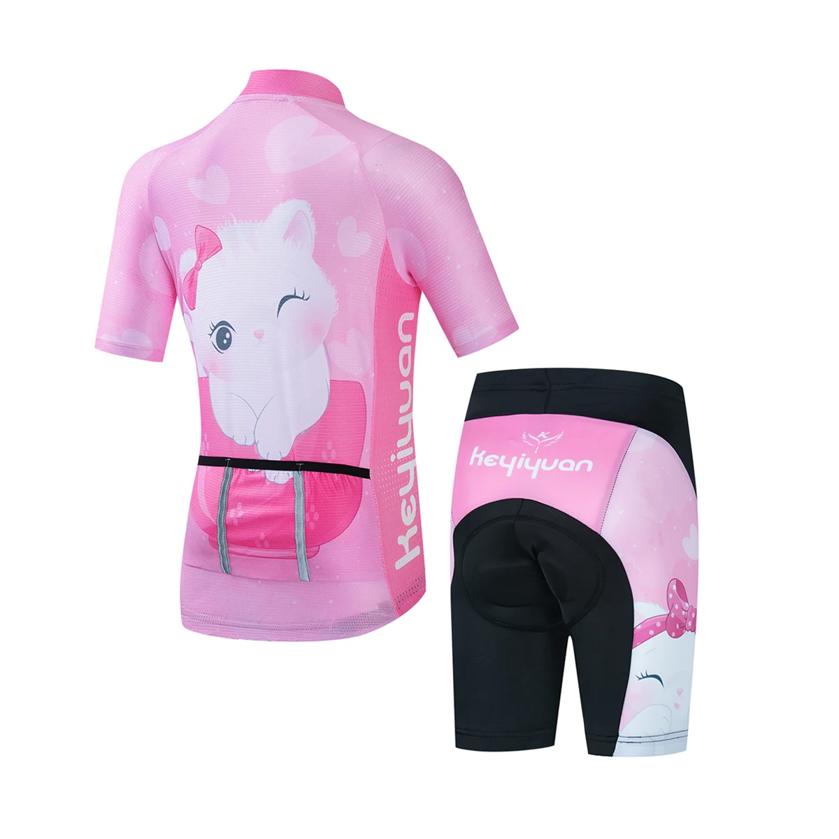 KEYIYUAN Kids Road Cycling Jersey Set Boy Girl manica corta Abbigliamento da bici Abbigliamento da bicicletta per bambini t-shirt Mtb Abbigliamento Ciclismo