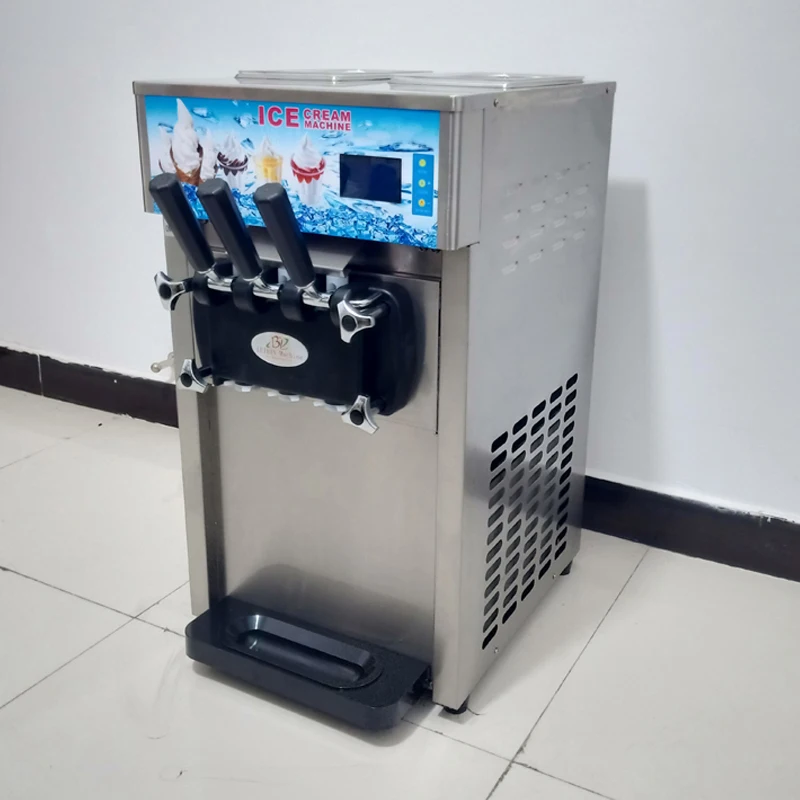Most Popular Soft Serve Ice Cream Vending Machine 3 Flavors Commercial Ice Cream Machine