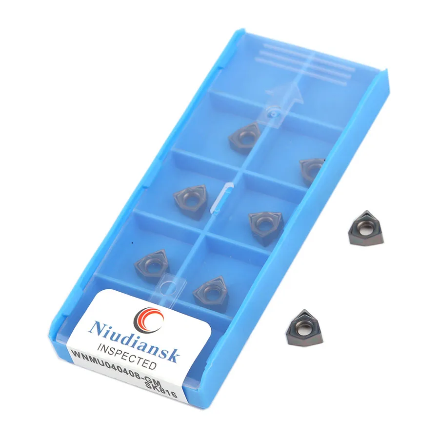 WNMU040408-GM SK816 High Quality Hardened Steel Color Double-sided Hex Fast Feed Carbide Inserts Milling Cutter CNC Lathe Tools