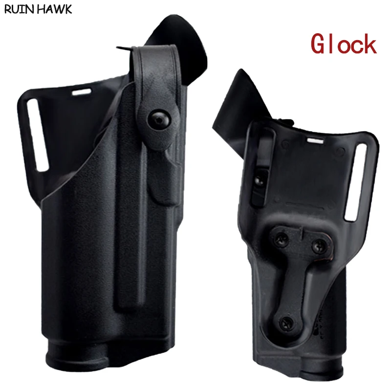 Glock 17 19 22 23 31 32 Tactical Shotgun Belt Holster Hunting Accessories Right Hand With Flashlight Glock Military Gun