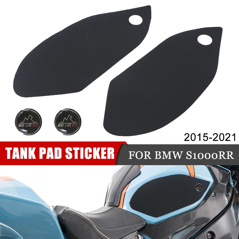 Motorcycle Tank Pad Gas Traction Side Stickers Knee Grips Anti Slip Protectors Decal For BMW S1000RR S1000 RR S 1000RR 2015-2021