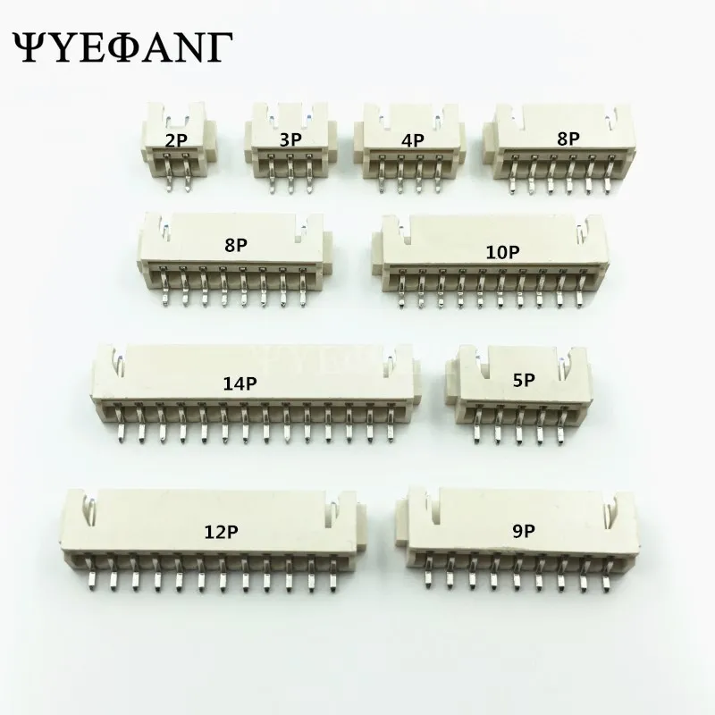 10pcs XH2.54 SMD SMT Right Angle connector 2.54MM PITCH MALE pin header 2P/3P/4P/5P/6P/8P/ FOR PCB BOARD LED strip connector