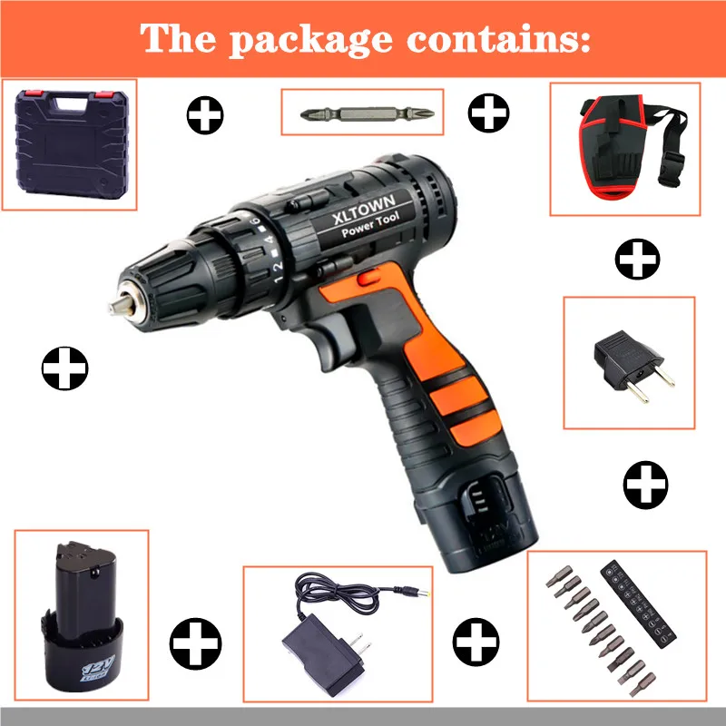 16.8/25V Household Electric Screwdriver Powerful Power Hand Drill Electric Screw Removal Power Tool Rechargeable Lithium Battery