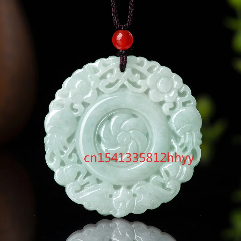 

Emerald Flower Blooming Rich and Noble Pendant Necklace Charm Jewellery Hand-Carved Pendant for Women Men Fashion Accessories