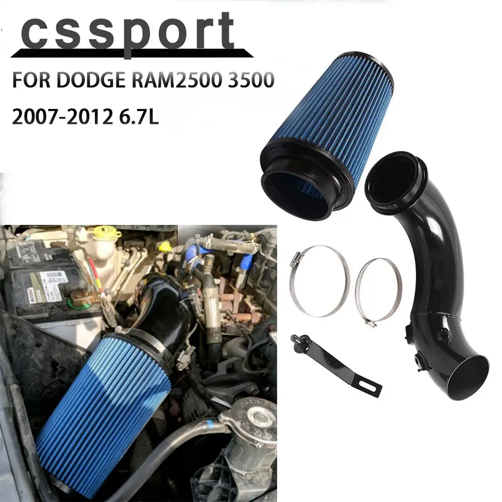 Car Aluminum Air Intake System Turbo Cold Air Intaile Pipe Kit With Air Filter For Dodge Ram 2500 3500 6.7L Cummins Diesel 07-12