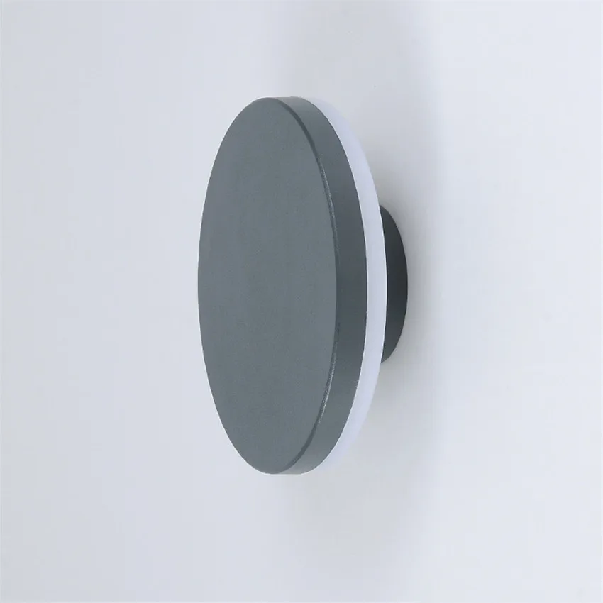 LED Outdoor Waterproof Wall Light Round LED Garden Wall Lamp Aisle Light Exterior Wall Balcony Corridor Aluminum Lighting