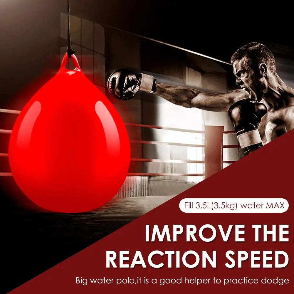 Water Injector Heavy Boxing Punching Bag Portable Red PVC Hook Sling Hanging Martial Arts Kick Sand Bag Sandbag Saco Boxeo