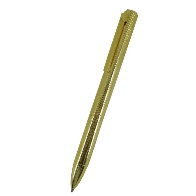 

ACMECN Newest Luxury Carved Ball Pen Silver & Gold 32g Metal Heavy Ballpoint Pen Office & School Supplier Writing Stationery