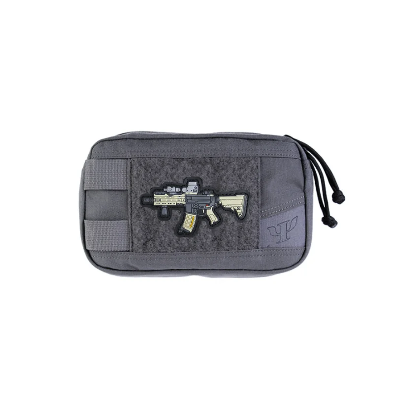 Q Version Armed PVC Patch MK18 SIG MCX 81-1 Guns Tactical Armband Badge for Clothes Backpack Appliques Decoration