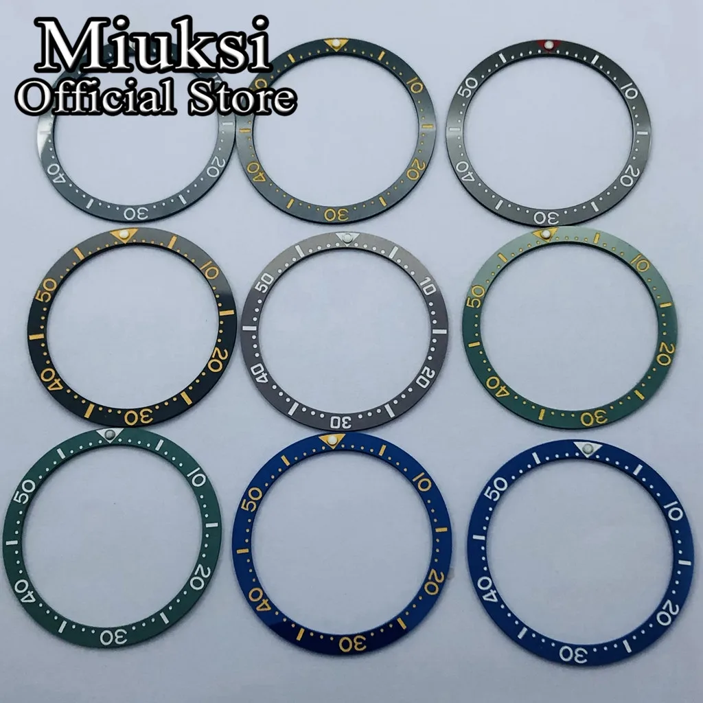 Miuksi 38mm flat stainless steel ceramic bezel fit SKX007 SKX009 bezel insert 38mm*31.5mm replacement watch accessories parts