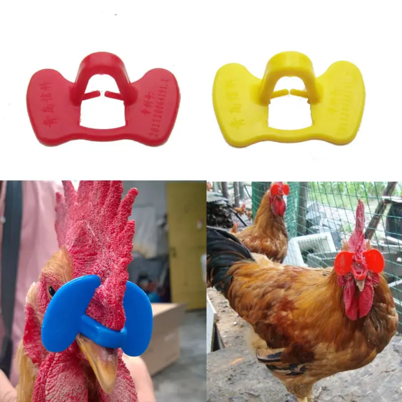 

10/20pcs chicken glasses Farm Pheasant Goggles Cock Glass Laying Hens Pheasant Anti-pecking Glasses Beak Clasps