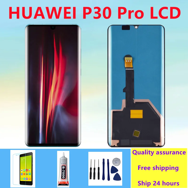 

100% Tested 6.47" for Huawei P30 Pro LCD Touch Screen Digitizer Assembly With Frame FOR P30 PRO VOG-L29 L09 L04 Replacement