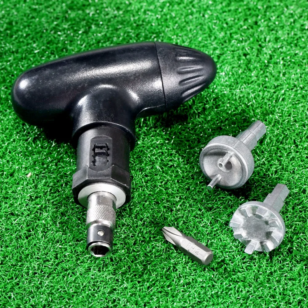 GOG Golf Spike Ratchet Handle Wrench Tool Bits Golf Remover Ripper Steel Ratcheting Shoe Cleats Practical Club New 1 Set