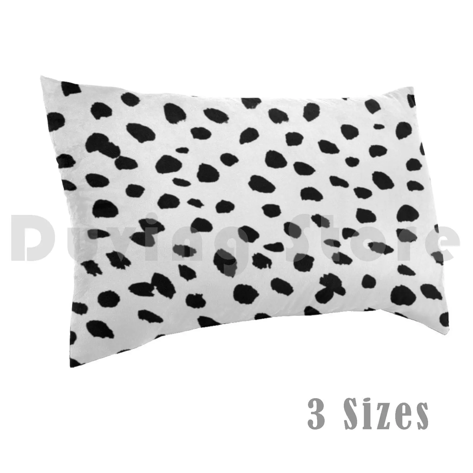 Black And White Dalmatian Pillow Case Printed 50x75 Dalmatian Black And White Spots Cute Dog Puppy Dots