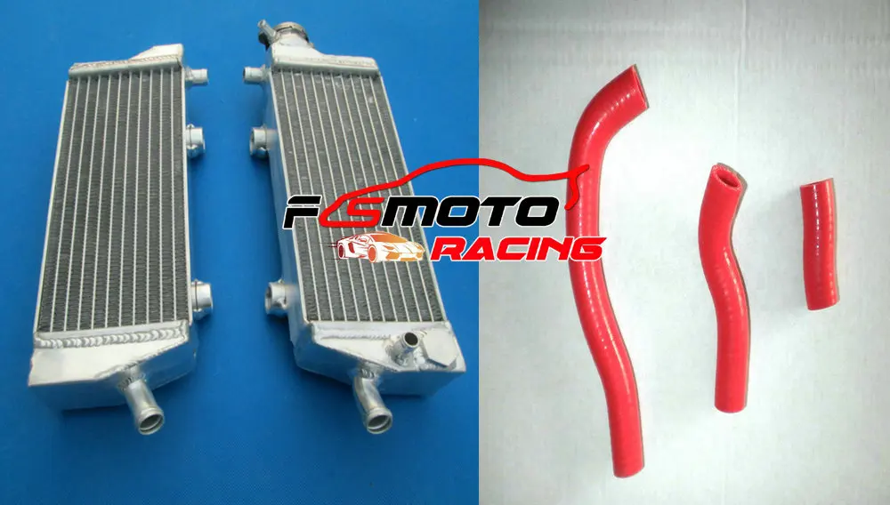 Aluminum Radiator + Silicone Hose For KTM 450 SXF/SX-F/XC-F 450SXF 4450XCF 450SX 2007 2008 2009 2010 07 08 09 10