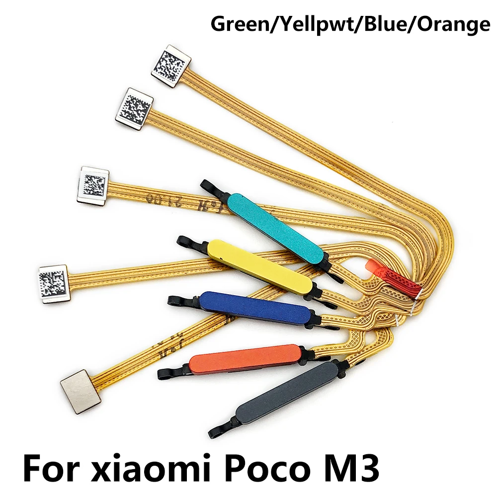 Fingerprint For Xiaomi Redmi Note 9 10 Pro 9s Poco X3 Pro M3 Home Button Fingerprint Menu Return Key Sensor Flex Cable