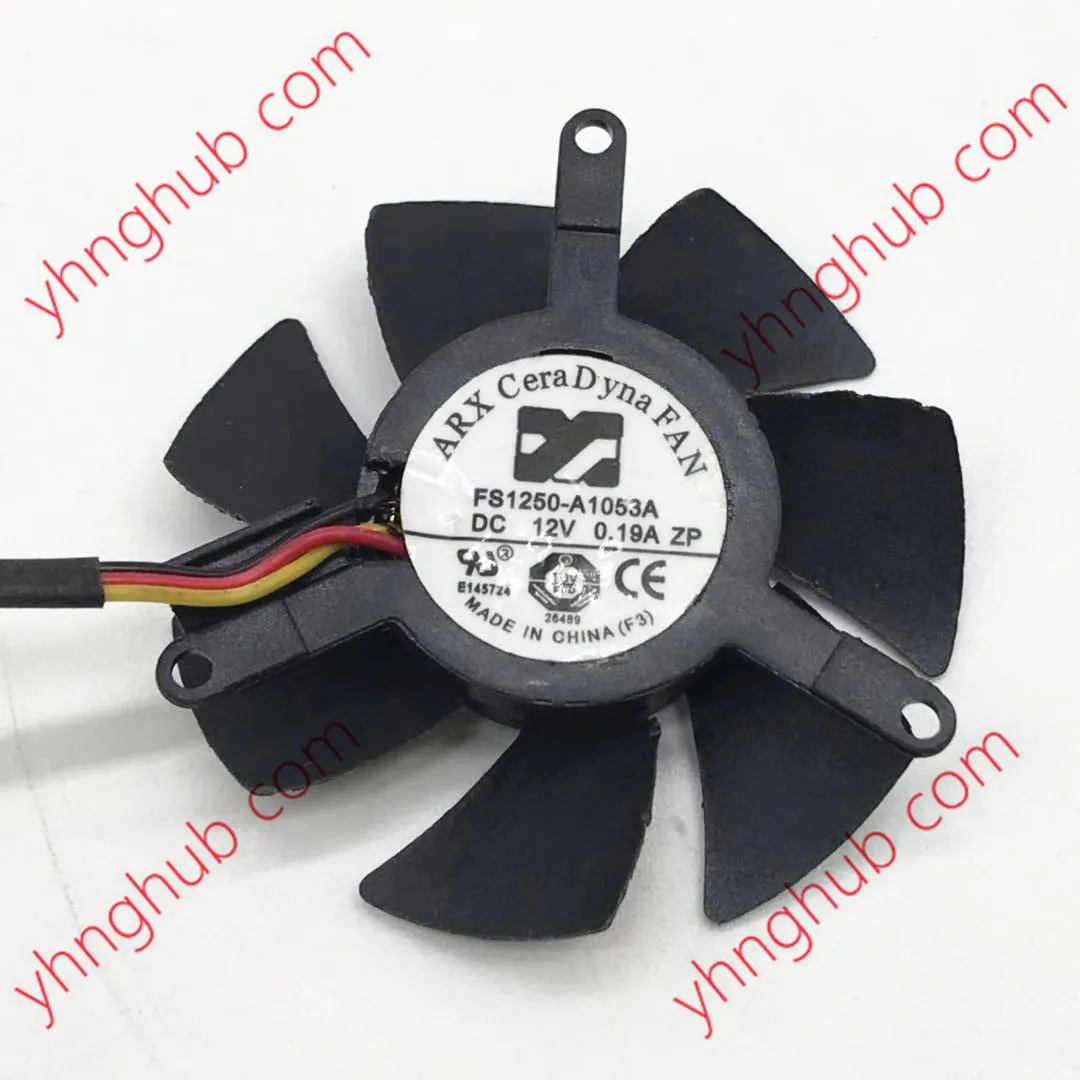 

ARX FS1250-A1053A DC 12V 0.19 50x50x10mm 3-Wire Server Cooling Fan