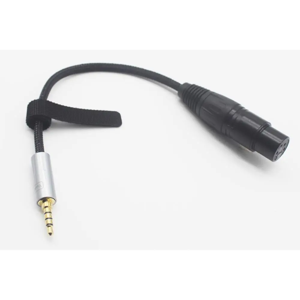 3.5 Mm Seimbang untuk 4 Pin XLR Perempuan Seimbang Headphone Audio 8 Inti Perak Berlapis Adaptor Kabel 15 Cm [3.5 Mm Seimbang 4 Tiang]