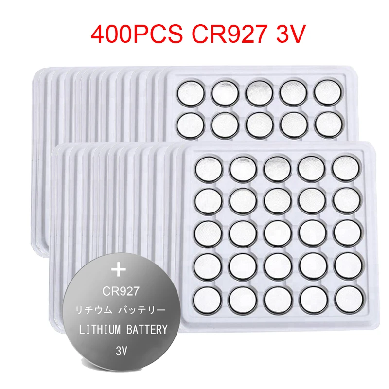 400PCS CR927 3V Lithium Coin Cells CR 927 Watch Clock Battery CR927 DL927 BR927 5011LC Pilas Boton For Calculators Toy Cell