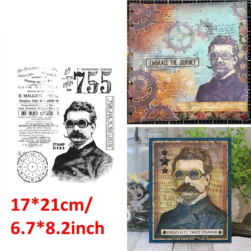 QWELL Clear Transparent Stamps Beard Pioneer Leader DIY Scrapbooking Craft Paper Cards Album 2021 NEW Stamps