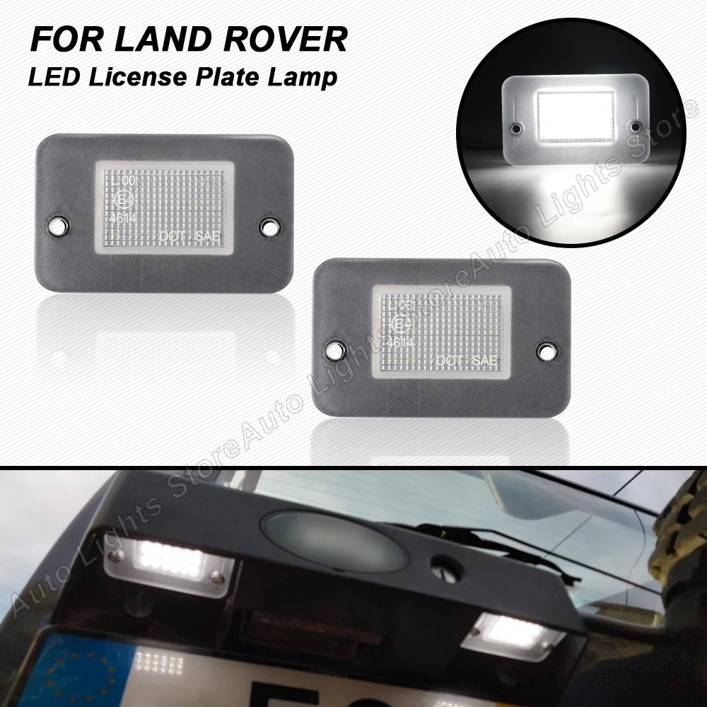 

2Pcs LED License Plate Light Number Plate Lamp For LAND ROVER Discovery 1 1994-1999 Discovery 2 1999-2004 No Error